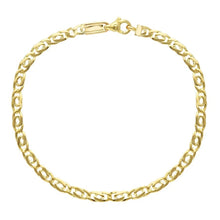 Cargar imagen en el visor de la galería, PULSERA INFINITA DE OJO DE TIGRE DE 4 MM EN ORO AMARILLO SÓLIDO DE 9 QUILATES, FIGURA 8, LARGO 8,3"