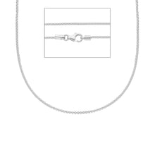 Load image into Gallery viewer, 18K WHITE GOLD CHAIN MINI BASKET ROUND POPCORN LINK 1 MM WIDTH 15.75 INCH