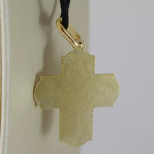 Load image into Gallery viewer, SOLID 18K YELLOW SCAPULAR 4 WAY CROSS SACRED HEART MIRACULOUS CHRISTOPHER CARMEL MEDAL, 21MM