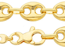 Load image into Gallery viewer, 18k yellow gold mariner bracelet big 12 mm, 8.3 inches, anchor rounded puffed oval link