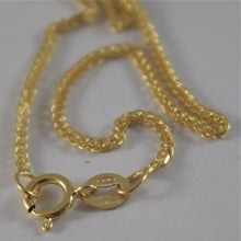Load image into Gallery viewer, SOLID 18K YELLOW GOLD CHAIN NECKLACE WITH 1MM EAR LINK 23.62 INCH, MADE IN ITALY