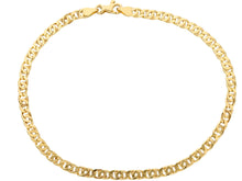 Cargar imagen en el visor de la galería, 18k yellow gold bracelet 4mm, 8.3 inches, rounded tiger eye links, made in italy.