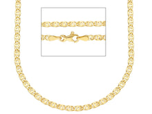 Cargar imagen en el visor de la galería, 18K YELLOW GOLD CHAIN WAVY TIGER EYE LINKS 2.8mm, 0.11" LENGTH 45cm, 17.7".