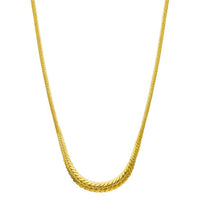 Charger l'image dans la galerie, 18K YELLOW GOLD GRADUATED 3-6mm HOLLOW ROUNDED NECKLACE, CUBAN CURB 16.5 INCHES.