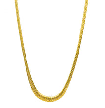 Charger l'image dans la galerie, 18K YELLOW GOLD GRADUATED 3.5-7mm HOLLOW ROUNDED NECKLACE, CUBAN CURB 20".