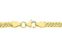 Charger l'image dans la galerie, 18K YELLOW GOLD GRADUATED 3.5-7mm HOLLOW ROUNDED NECKLACE, CUBAN CURB 20".