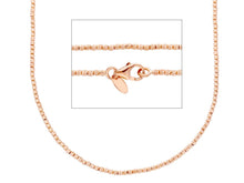 Charger l'image dans la galerie, 18k rose gold chain finely worked spheres 1.5 mm diamond cut balls, 20", 50 cm.
