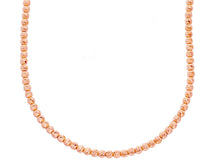 Load image into Gallery viewer, 18k rose gold chain finely worked spheres 2.5 mm diamond cut balls, 18", 45 cm.