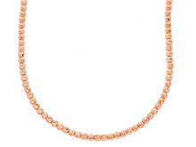 Load image into Gallery viewer, 18k rose gold chain finely worked spheres 2.5 mm diamond cut balls, 16&quot;, 40 cm.
