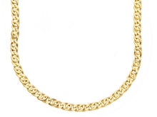 Cargar imagen en el visor de la galería, 18K YELLOW GOLD CHAIN, 4mm, 24 INCHES, ROUNDED TIGER EYE LINKS, MADE IN ITALY.
