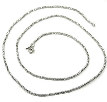 Cargar imagen en el visor de la galería, 18k white gold chain finely worked spheres 1.5 mm diamond cut balls, 20", 50 cm.