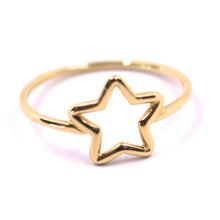 Load image into Gallery viewer, SOLID 18K ROSE GOLD STAR RING, 10mm DIAMETER STAR CENTRAL, MADE IN ITALY.