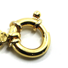 Cargar imagen en el visor de la galería, 18k yellow gold bracelet, big round circle rolo dome puffed 6x3mm links, 7.9".