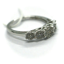 Load image into Gallery viewer, SOLID 18K WHITE GOLD RING, BAND WITH DIAMONDS 0.39 CARATS, pavè, ITALY MADE.