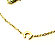 Load image into Gallery viewer, 18k yellow gold rolo thin bracelet with central small 5mm letter initial C.