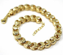 Cargar imagen en el visor de la galería, 18K YELLOW GOLD BRACELET, BIG ROUNDED DIAMOND CUT OVAL DROPS 6 MM, ROUNDED.
