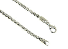 Load image into Gallery viewer, 18k white gold basket rounded 2.8mm tube basket popcorn chain necklace, 18".