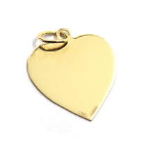 Cargar imagen en el visor de la galería, 18K YELLOW FLAT HEART GOLD MEDAL 19mm VIRGIN MARY AND JESUS, MADE IN ITALY.