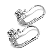 Cargar imagen en el visor de la galería, 18k white gold kids earrings, hammered butterfly, leverback closure, Italy made.