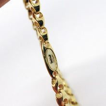Load image into Gallery viewer, SOLID 18K YELLOW GOLD BRACELET, 21 CM, 8.3 INCHES, 3 MM DROP TUBE LINK, POLISHED.