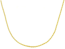 Load image into Gallery viewer, SOLID 18K YELLOW GOLD CHAIN SMALL 1mm ROPE BRAIDED, 40cm 16", MADE IN ITALY.