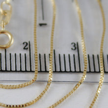 Cargar imagen en el visor de la galería, 18K YELLOW GOLD CHAIN MINI 0.7 MM VENETIAN SQUARE LINK 19.70 INCH. MADE IN ITALY.