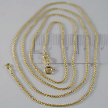 Load image into Gallery viewer, SOLID 18K YELLOW GOLD SPIGA WHEAT EAR CHAIN 18 INCHES, 1.2 MM, MADE IN ITALY.