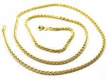 Load image into Gallery viewer, 9K YELLOW GOLD CHAIN SPIGA EAR ROPE LINKS 2.5 MM THICKNESS, 24 INCHES, 60 CM.