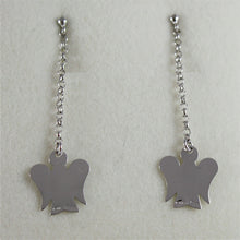 Load image into Gallery viewer, 9KT WHITE GOLD EARRINGS ANGELS PENDANT MADE IN ITALY ROBERTO GIANNOTTI NKT 159B.