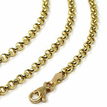Load image into Gallery viewer, 18k yellow gold rolo chain 2.5 mm, 20 inches, necklace, circles, made in Italy.
