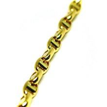 Load image into Gallery viewer, 18k yellow gold 5 mm oval mariner nautical bracelet 8.3" 21 cm Italy made.