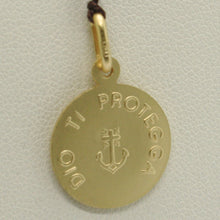 Load image into Gallery viewer, solid 18k yellow gold Jesus Christ Redeemer 17mm medal, pendant, very detailed.