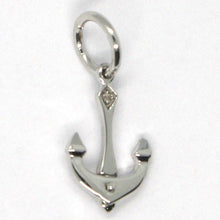 Load image into Gallery viewer, SOLID 18K WHITE GOLD PENDANT, NAUTICAL ANCHOR, LENGTH 0.85 INCHES, MADE IN ITALY.
