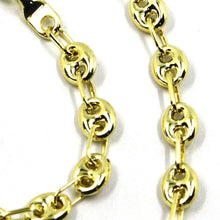 Charger l'image dans la galerie, 9K GOLD BRACELET NAUTICAL MARINER OVALS 4 MM THICKNESS, 18 CM, 7.1 INCHES.