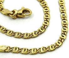 Cargar imagen en el visor de la galería, 18K YELLOW GOLD BRACELET WAVY TYGER EYE LINKS 2.8mm, 0.11" LENGTH 19cm, 7.5".