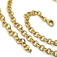 Cargar imagen en el visor de la galería, 18K YELLOW GOLD CHAIN 23.60 INCHES, ROUND CIRCLE ROLO LINK, DIAMETER 4 MM.