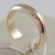 Load image into Gallery viewer, 18K YELLOW WHITE GOLD WEDDING BAND UNOAERRE RING 7 GRAMS MARRIAGE MADE IN ITALY.