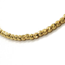 Cargar imagen en el visor de la galería, 18K YELLOW GOLD CHAIN FINELY WORKED SPHERES 2 MM DIAMOND CUT BALLS, 20", 50 CM.
