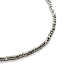 Cargar imagen en el visor de la galería, 18k white gold chain finely worked spheres 1.5 mm diamond cut balls, 20", 50 cm.