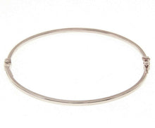 Load image into Gallery viewer, 18K WHITE GOLD BRACELET, RIGID, BANGLE, SQUARE 2mm TUBE, SMOOTH, SAFETY CLOSURE.