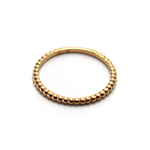 Load image into Gallery viewer, SOLID 18K ROSE GOLD RING, SMALL THIN 1mm SPHERES BALLS ROW, SMOOTH BRIGHT.