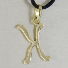 Load image into Gallery viewer, 18k yellow gold pendant charm initial letter K, slightly rounded slab 18mm.