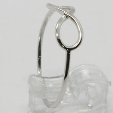 Cargar imagen en el visor de la galería, 18k white gold infinite central ring, infinity, smooth, bright, made in Italy.