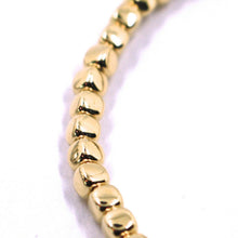 Charger l'image dans la galerie, solid 18k rose gold elastic bracelet, cubes diameter 3 mm 0.12", made in Italy.