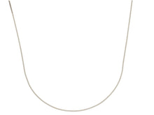 Load image into Gallery viewer, 9K WHITE GOLD CHAIN THIN 0.7mm VENETIAN SQUARE LINK, NECKLACE, LENGTH 17.7".
