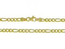 Load image into Gallery viewer, 18k gold figaro chain 2.5 mm width 24&quot; length alternate necklace made in Italy.
