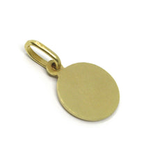 Load image into Gallery viewer, solid 18k yellow gold Guardian Angel small 11mm medal, pendant, very detailed.