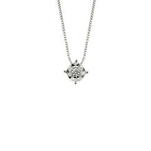 Charger l'image dans la galerie, 18K WHITE GOLD ORSINI NECKLACE WITH DIAMOND 0.06 & VENETIAN CHAIN MADE IN ITALY.