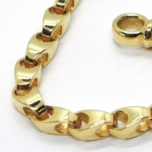 Load image into Gallery viewer, SOLID 18K YELLOW GOLD BRACELET, 21 CM, 8.3 INCHES, 3 MM DROP TUBE LINK, POLISHED.