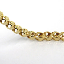 Cargar imagen en el visor de la galería, 18K YELLOW GOLD BRACELET, BIG ROUNDED DIAMOND CUT OVAL DROPS 6 MM, ROUNDED.